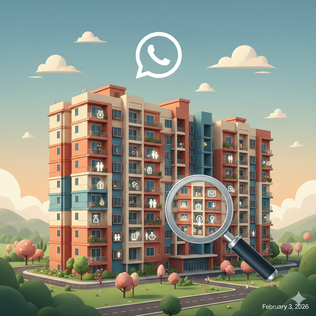 Modern apartment building in Manesar, Sector 81 - Clean professional photography of Indian urban residential area